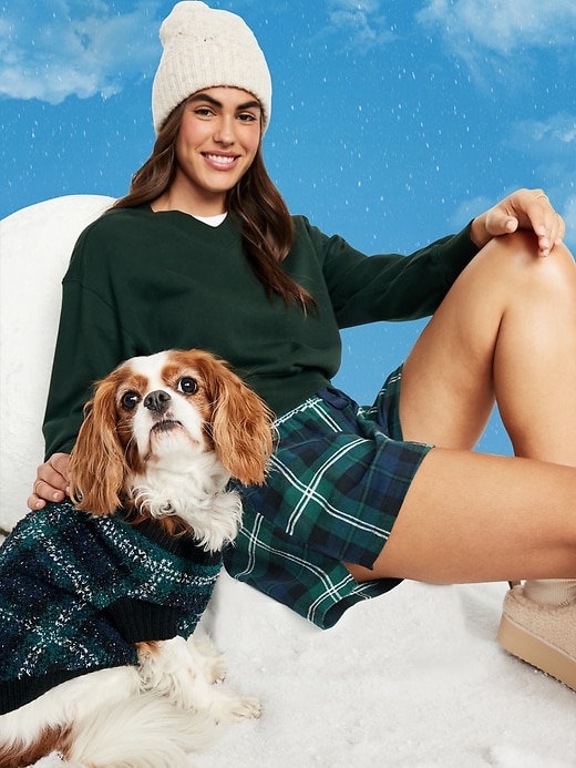 Plaid Flannel Pajama Boxer Shorts for Women