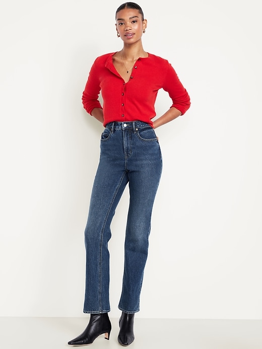Image number 1 showing, Extra High-Waisted Boot-Cut Jeans
