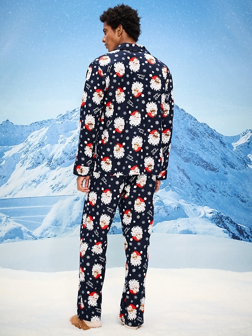 Printed Flannel Pajama Set for Men
