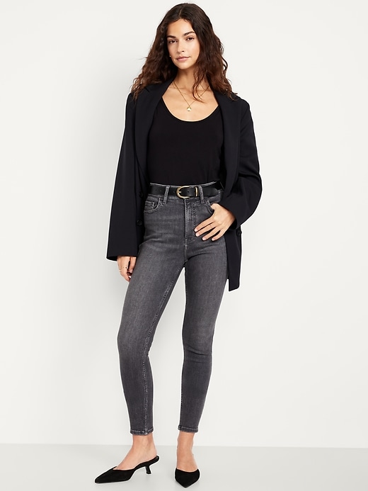 Image number 1 showing, Extra High-Waisted Rockstar 360° Stretch Super-Skinny Jeans