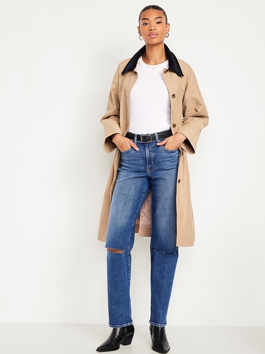 Image number 1 showing, High-Waisted OG Loose Ripped Jeans