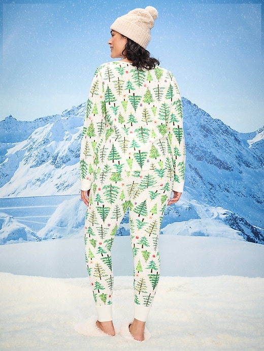 Image number 8 showing, Scoop-Neck Waffle Pajama Top for Women