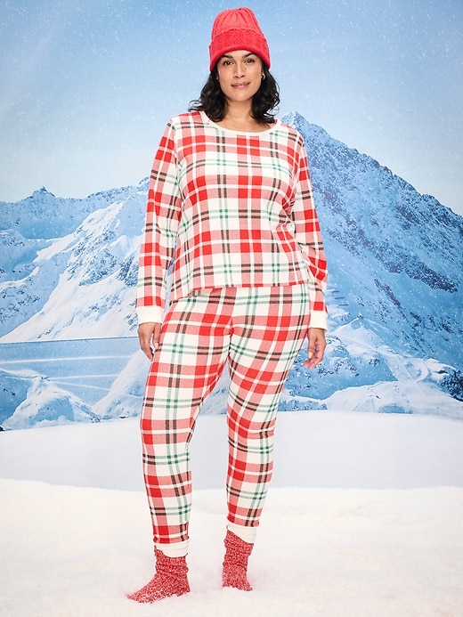 Image number 7 showing, Scoop-Neck Waffle Pajama Top for Women