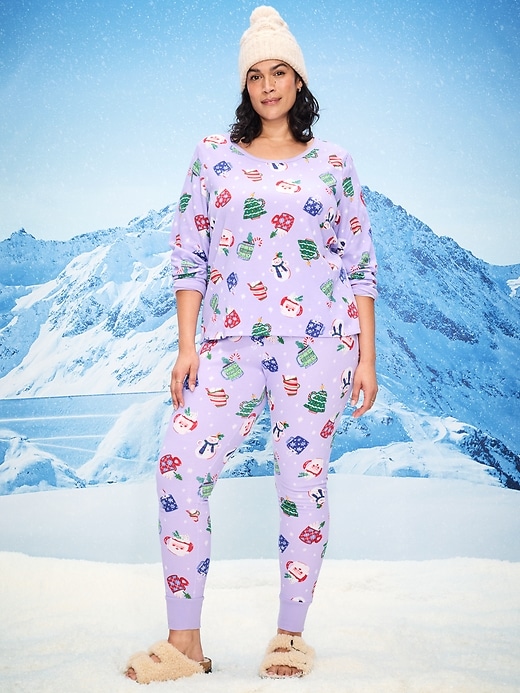 Image number 7 showing, Scoop-Neck Waffle Pajama Top for Women