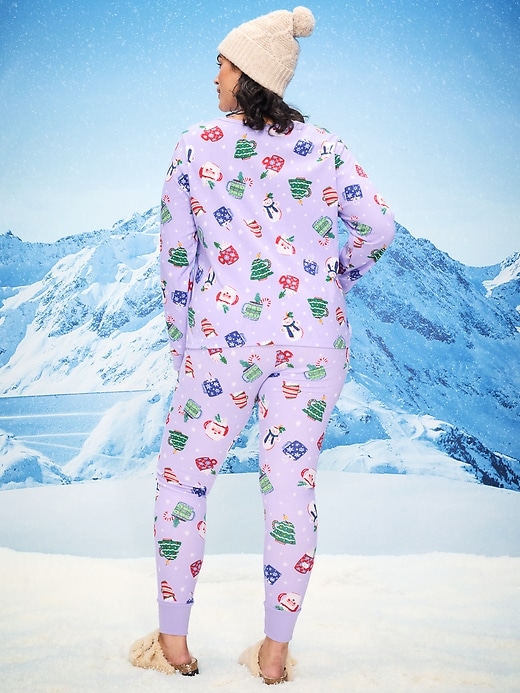 Image number 8 showing, Scoop-Neck Waffle Pajama Top for Women