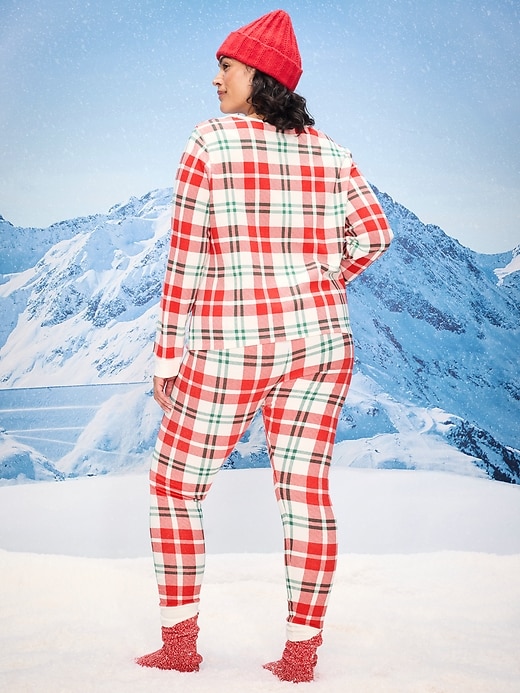 Image number 8 showing, Scoop-Neck Waffle Pajama Top for Women