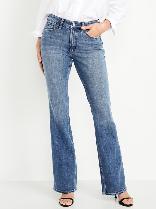 Image number 2 showing, Mid-Rise Slim Boot-Cut Jeans