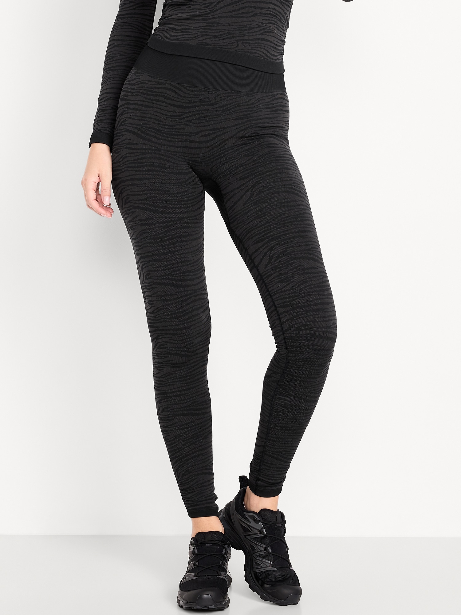 High-Waisted Jacquard Leggings