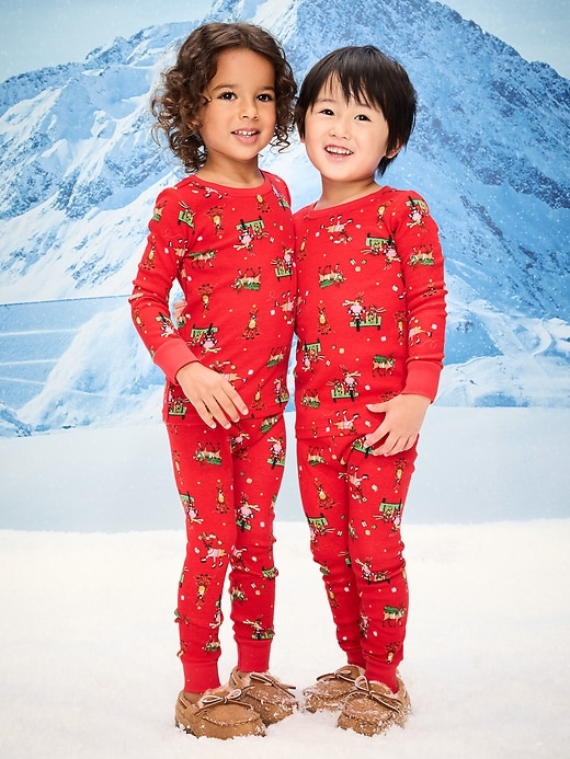 Image number 1 showing, Printed Snug-Fit Pajama Set for Toddler & Baby