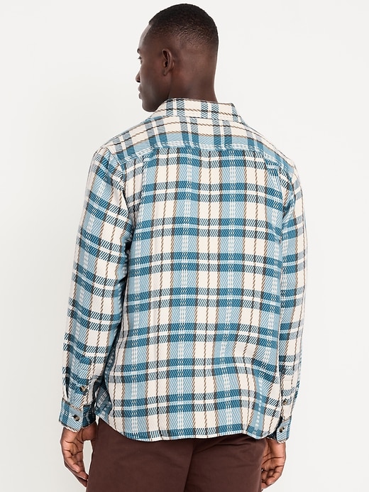 Image number 2 showing, Loose Fit Textured Plaid Pocket Shirt