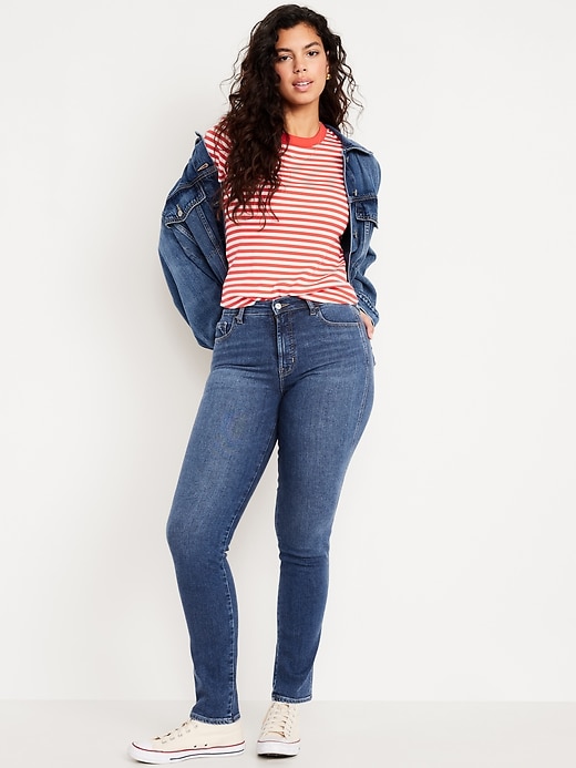 Image number 5 showing, High-Waisted Rockstar Super-Skinny Jeans