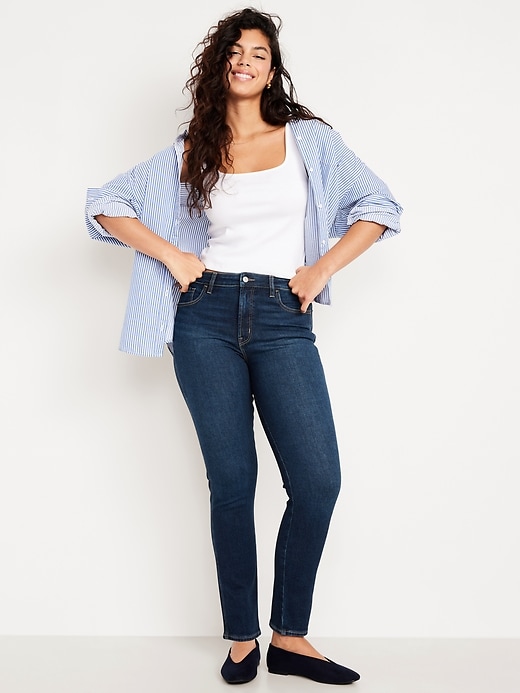 Image number 6 showing, High-Waisted Slim Jeans