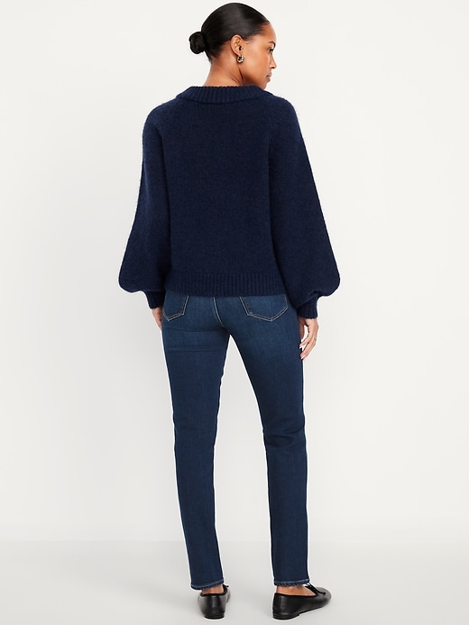 Image number 3 showing, High-Waisted Slim Jeans