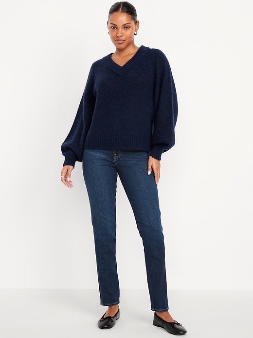 Image number 1 showing, High-Waisted Slim Jeans