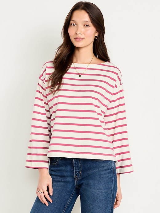 Image number 1 showing, Long-Sleeve Mariner Loose T-Shirt