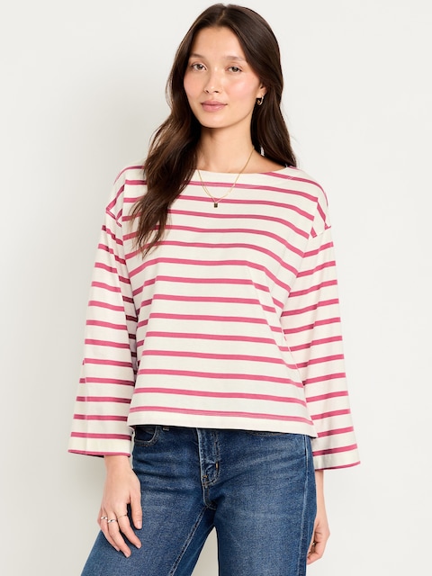 Long-Sleeve Mariner Loose T-Shirt
