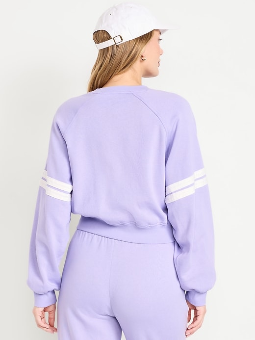 Image number 2 showing, SoComfy Oversized Button-Front Graphic Sweatshirt