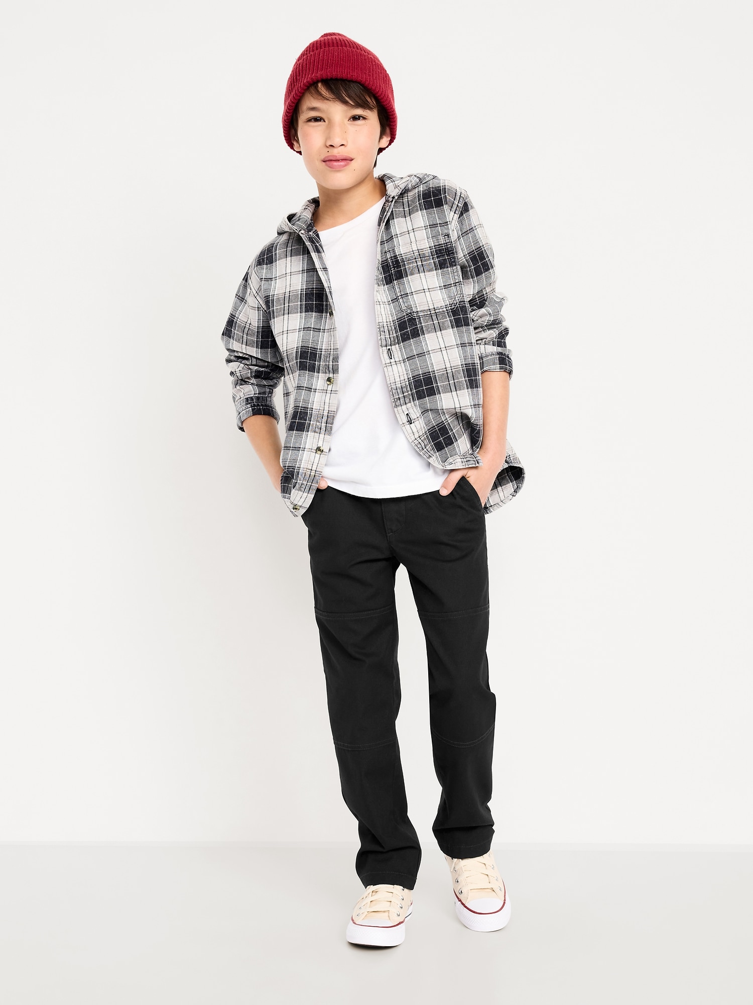Canvas Straight-Leg Utility Pants for Boys