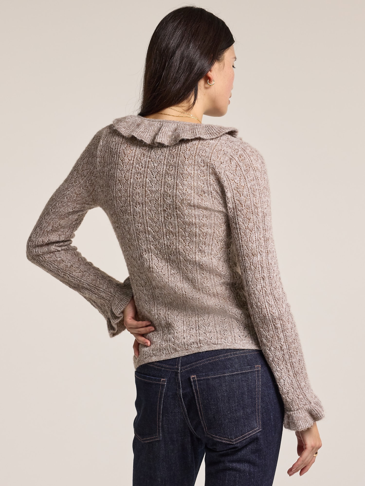 Old Navy x Anna Sui Ruffle Cardigan Sweater