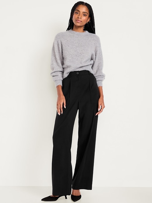 Image number 1 showing, High-Waisted Taylor Trouser Wide-Leg Pants