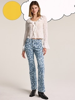 Old Navy x Anna Sui Slim Boot Cut Jeans