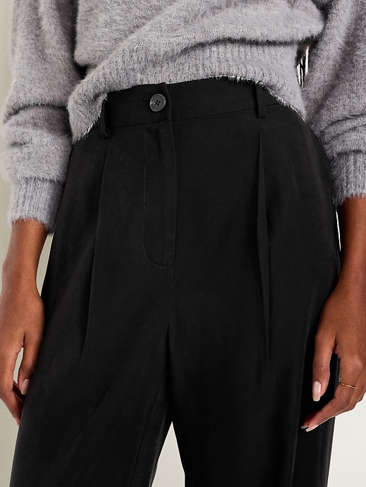 Image number 4 showing, High-Waisted Taylor Trouser Wide-Leg Pants