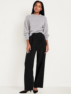 Extra High-Waisted Drapey Trouser Super Wide-Leg Pants