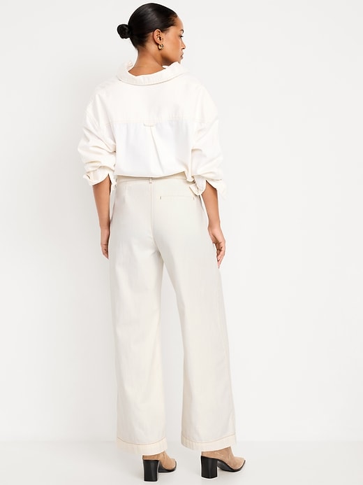 Image number 3 showing, High-Waisted Taylor Trouser Wide-Leg Pants