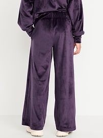 Image number 2 showing, High-Waisted Velour Wide-Leg Pants for Girls