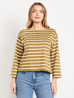 Long-Sleeve Mariner Loose T-Shirt