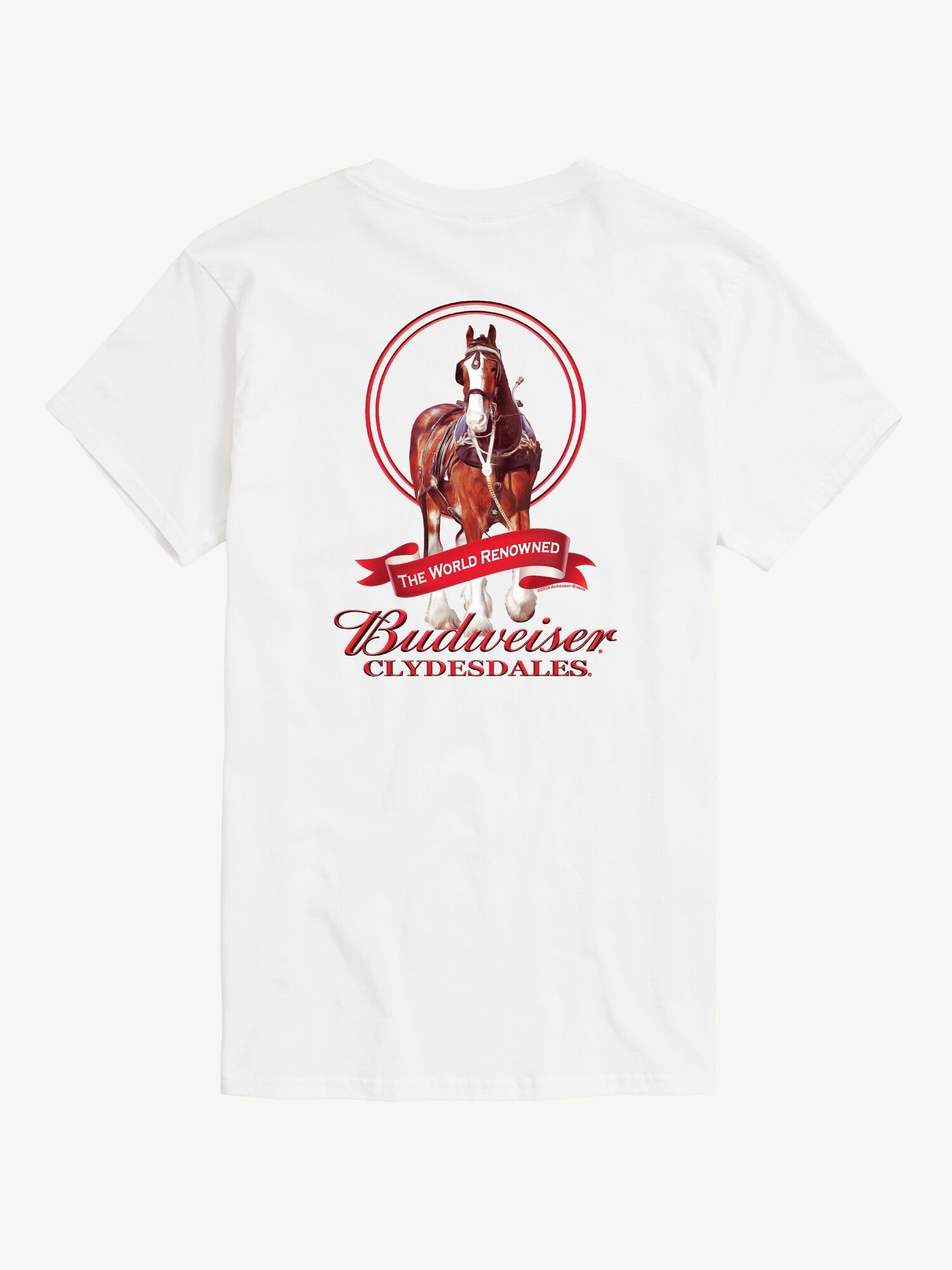 Мужская футболка Old Navy Budweiser Clydesdales Short Sleeve Graphic, цвет: Белый — фото 3