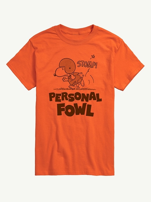 Image number 1 showing, Peanuts Personal Fowl Short Sleeve Graphic Tee