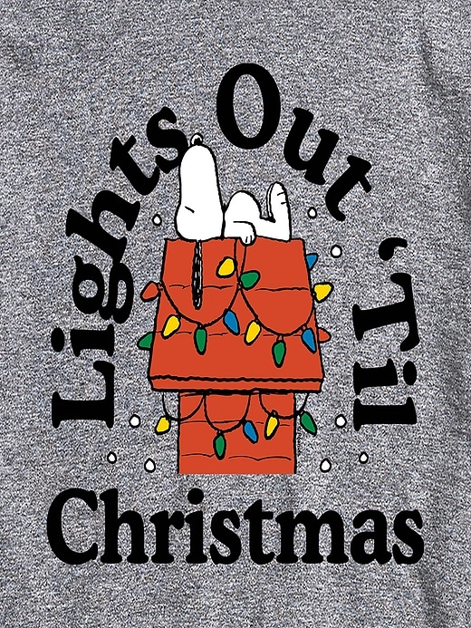 Image number 2 showing, Peanuts Lights Out Christmas Short Sleeve Graphic Tee