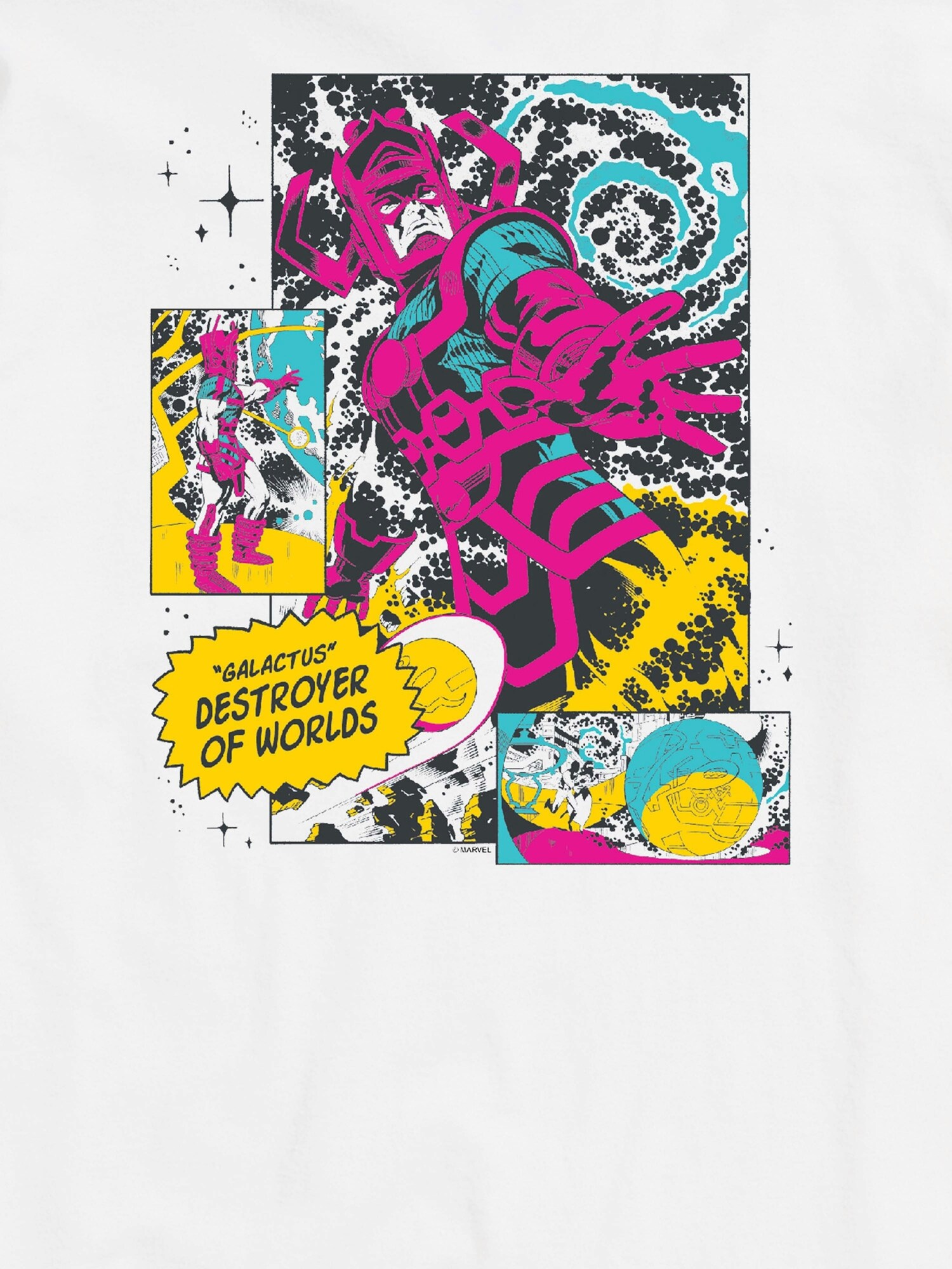 Мужская футболка Old Navy Marvel Fantastic Four Galactus Short Sleeve Graphic, цвет: Белый — фото 2