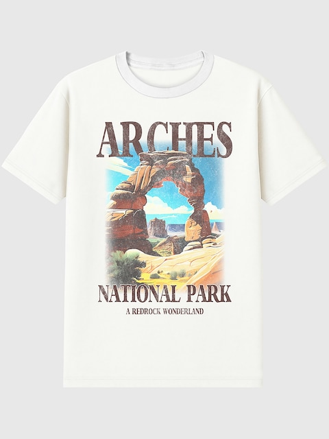Arches National Park Classic Graphic T-Shirt for Men - White