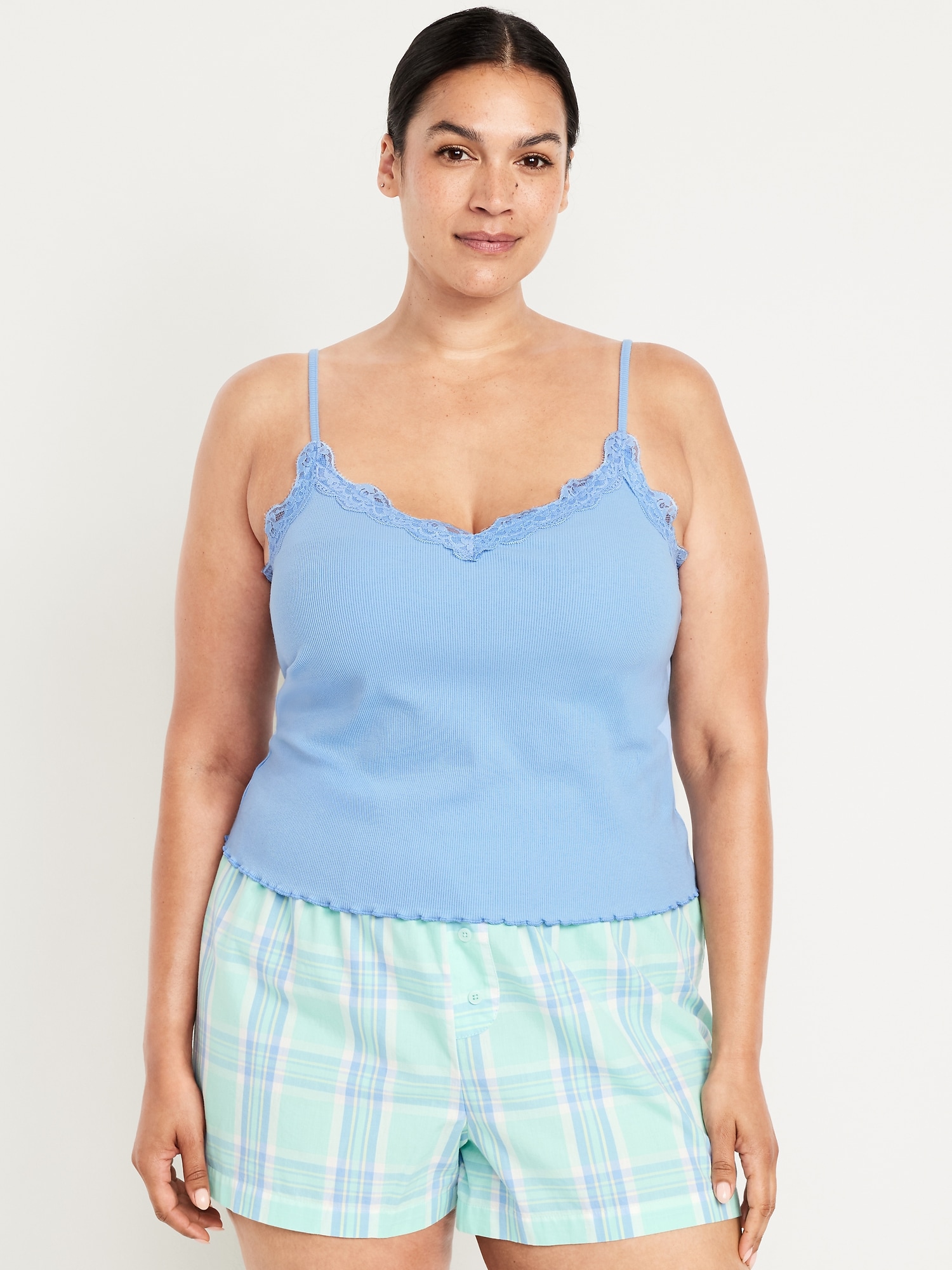 Lace-Trim Cami Tank Top