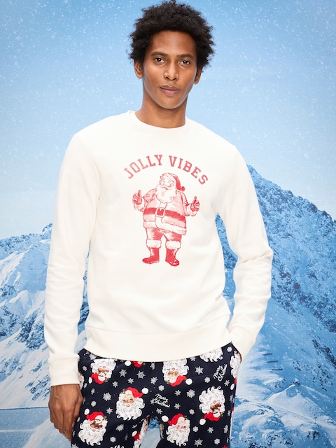 Holiday-Graphic Sweatshirt - Jolly Vibes (Santa)