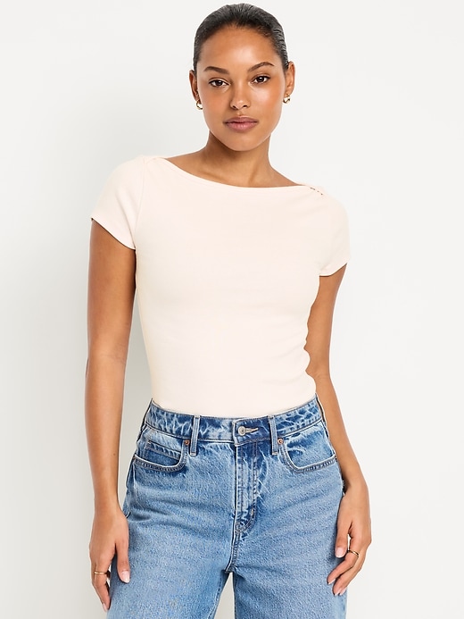 Image number 1 showing, Snug Boatneck T-Shirt