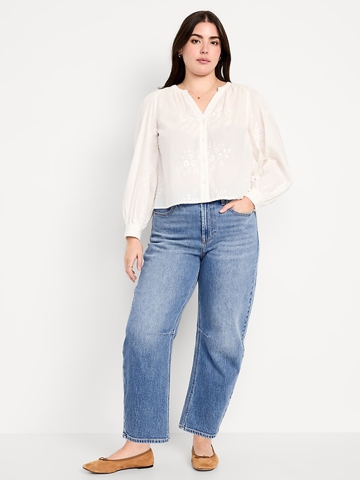 Image number 6 showing, Wow High-Waisted Barrel Ankle Jeans