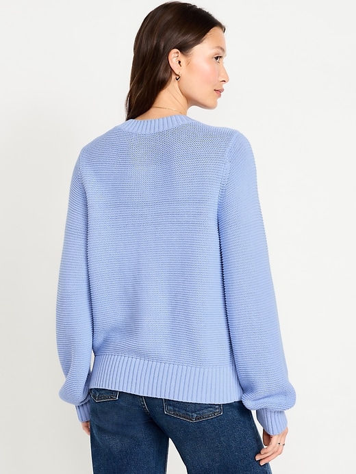 Image number 2 showing, Garter-Knit Cardigan Sweater