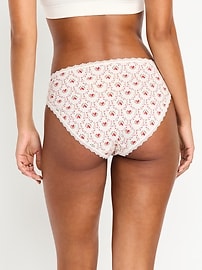 Image number 2 showing, High-Waisted Lace-Trim Bikini Underwear