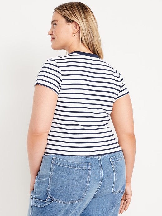 Image number 8 showing, Snug Crew-Neck Ribbed T-Shirt