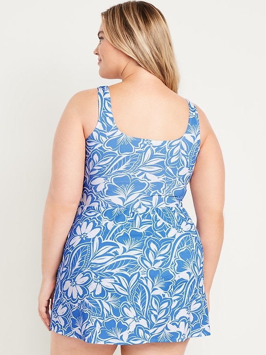Image number 8 showing, Pique Side-Tie Swim Dress