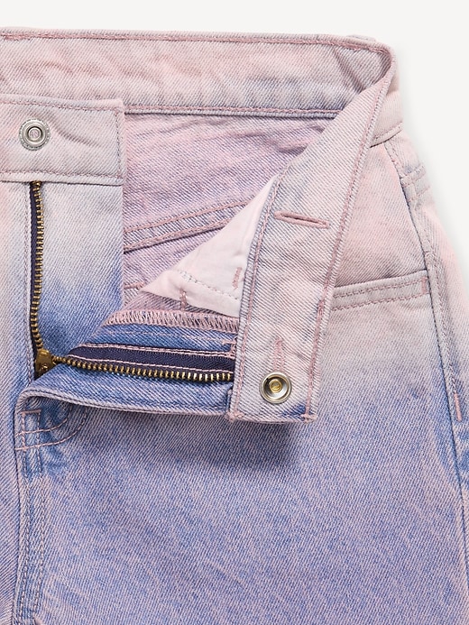 Image number 5 showing, High-Waisted Ombré Baggy Wide-Leg Jeans for Girls