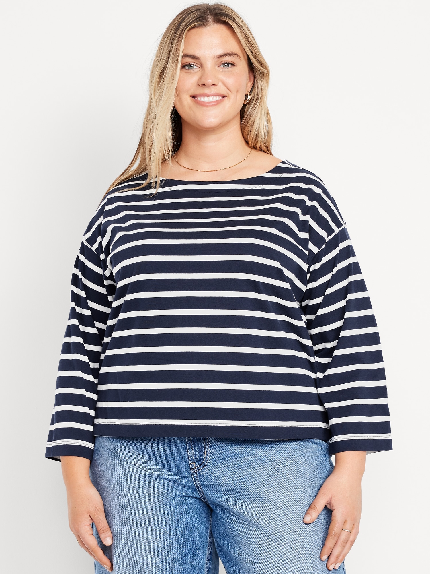 Long-Sleeve Mariner Loose T-Shirt