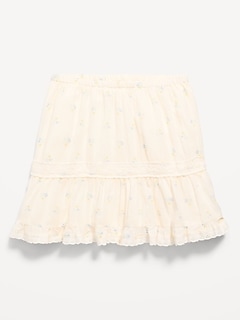 Crinkle Gauze Skort for Girls