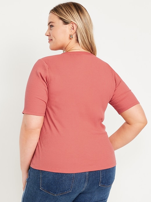 Image number 8 showing, Short Sleeve Lace-Front Top