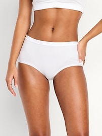 Image number 2 showing, High-Waisted Everyday Brief Cotton Underwear 6-Pack