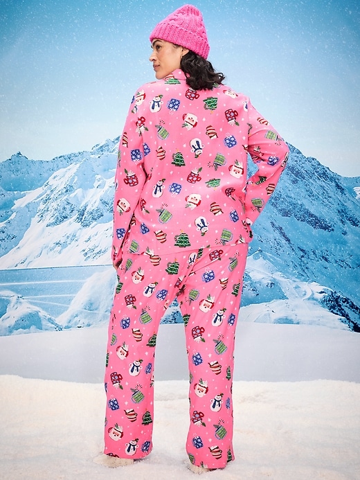 Image number 8 showing, Printed Flannel Pajama Pant Set for Women