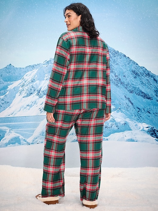 Image number 8 showing, Plaid Flannel Pajama Pant Set for Women